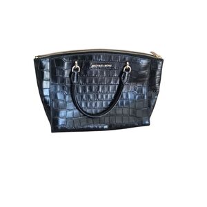 Michael Kors Black Croc-Embossed Women's Bag